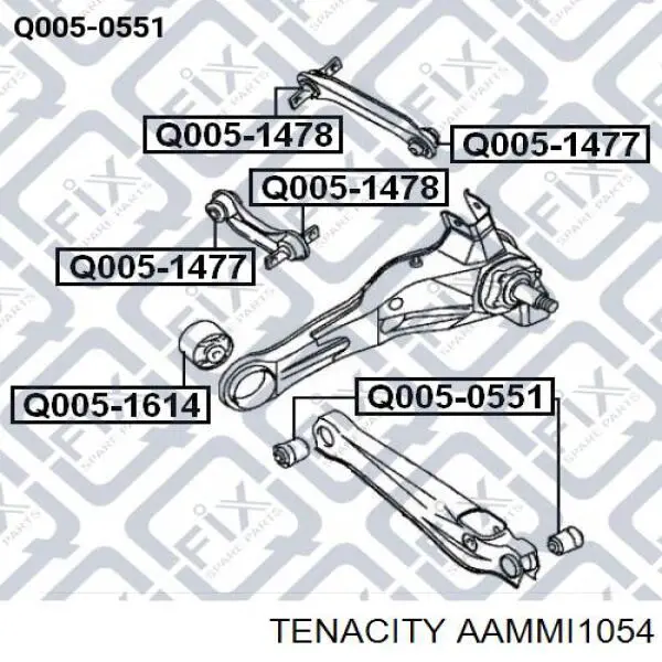 Buje del brazo transversal trasero Tenacity AAMMI1054 precio, desde 5,40 EUR