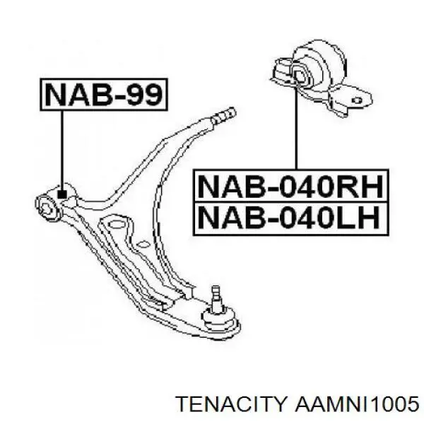 AAMNI1005 Tenacity silentblock de suspensión delantero inferior