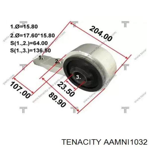 AAMNI1032 Tenacity silentblock de suspensión delantero inferior