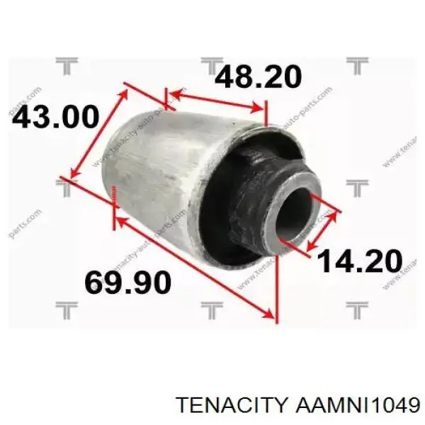 Silentblock de brazo de suspensión Tenacity AAMNI1049 precio, desde 9,33 EUR
