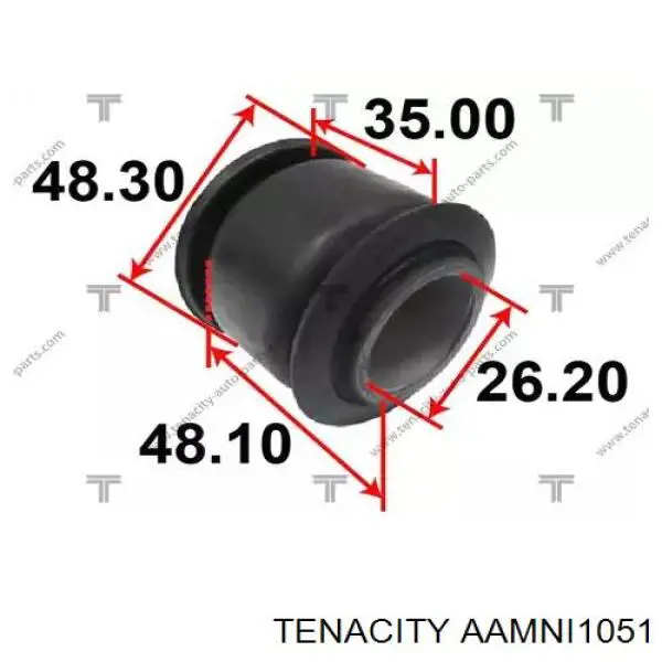 AAMNI1051 Tenacity silentblock de brazo suspensión trasero transversal