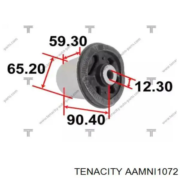 AAMNI1072 Tenacity Silentblock del puente trasero