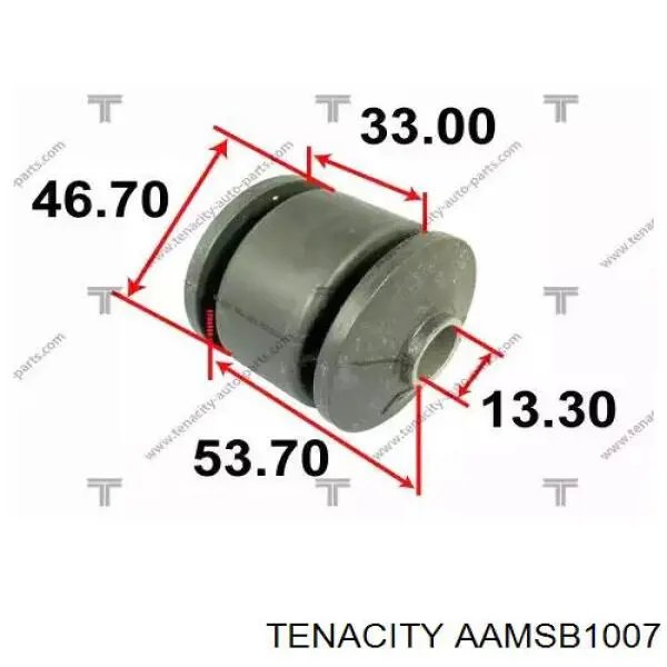 AAMSB1007 Tenacity silentblock de brazo de suspensión trasero superior