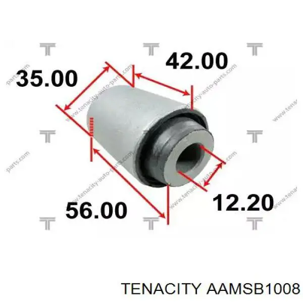 AAMSB1008 Tenacity silentblock de brazo de suspensión trasero superior