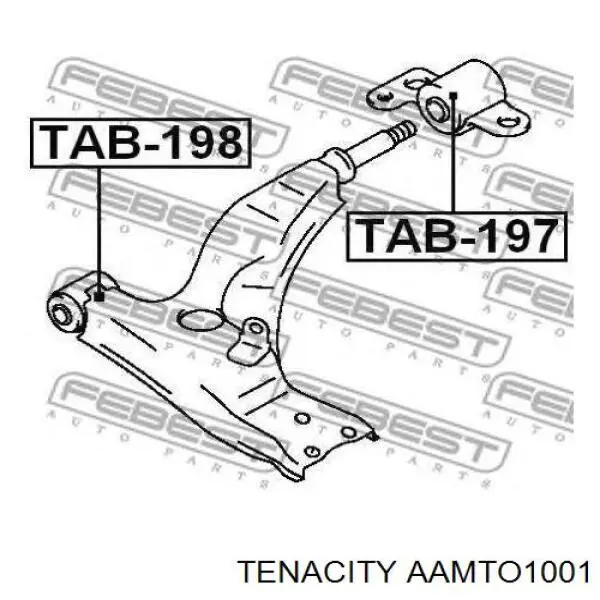 AAMTO1001 Tenacity silentblock de suspensión delantero inferior