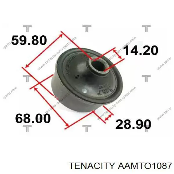 AAMTO1087 Tenacity Silentblock de brazo de suspensión delantero inferior