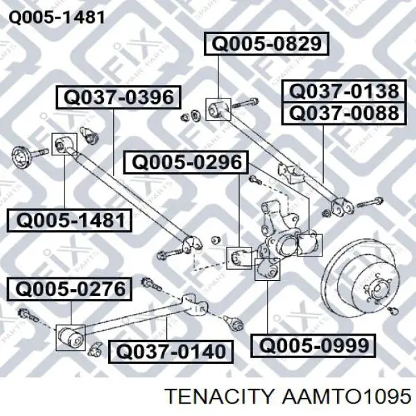Silentblock de brazo transversal de suspensión trasera Tenacity AAMTO1095 precio, desde 9,75 EUR