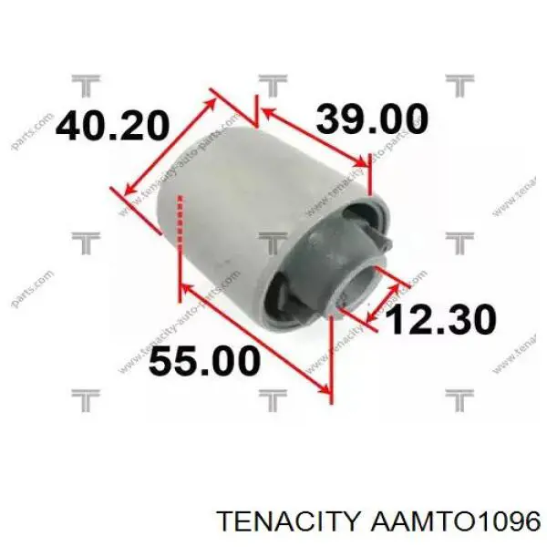 AAMTO1096 Tenacity silentblock de brazo suspensión trasero longitudinal
