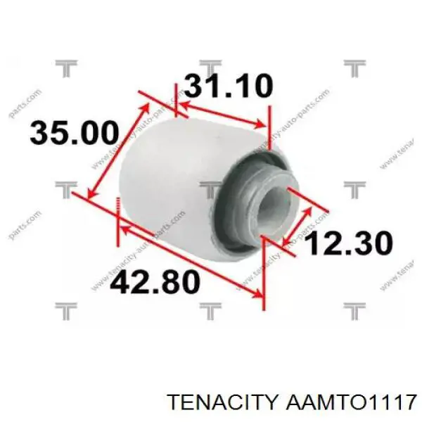 AAMTO1117 Tenacity Silentblock del brazo superior de suspensión trasera