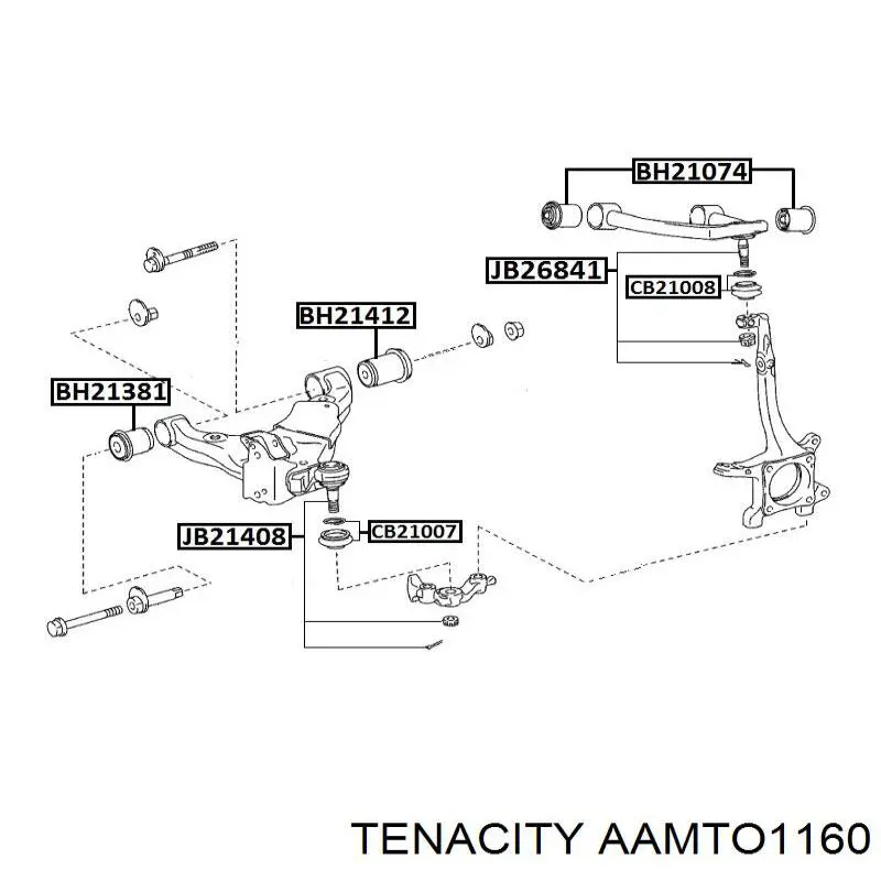 AAMTO1160 Tenacity silentblock de suspensión delantero inferior