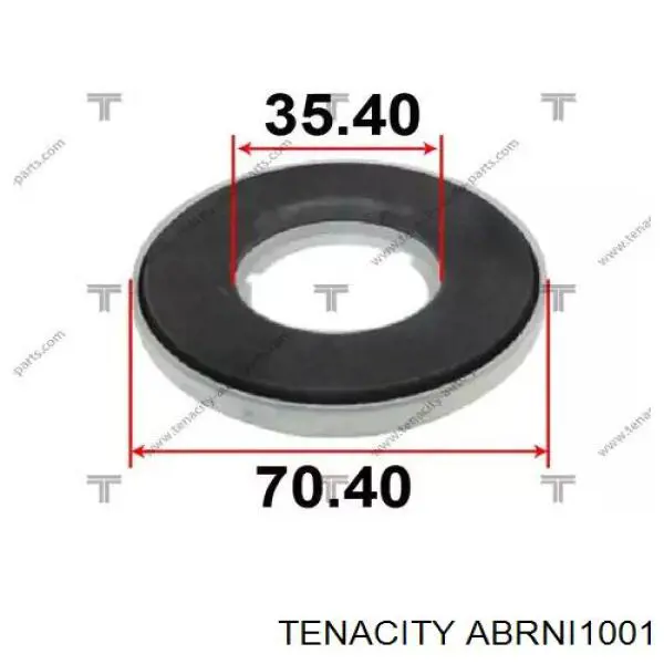 Rodamiento de soporte del amortiguador delantero ABRNI1001 Tenacity