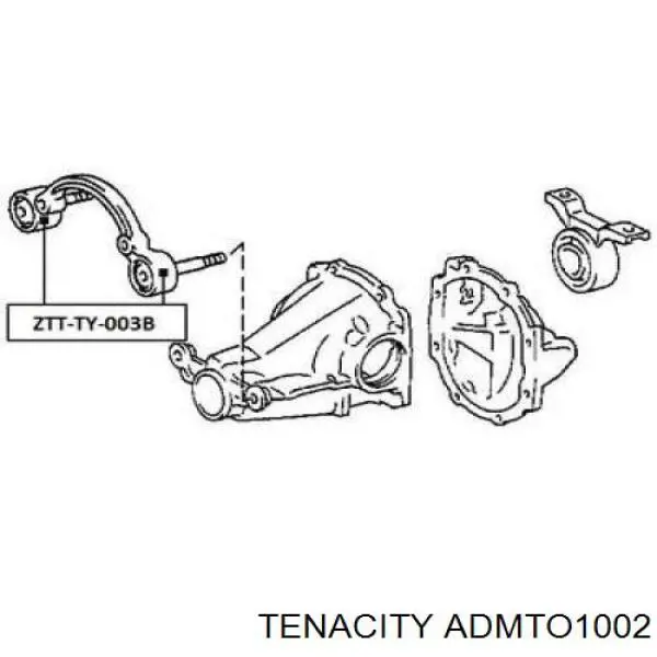 ADMTO1002 Tenacity soporte, diferencial eje trasero, delantero