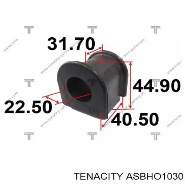 ASBHO1030 Tenacity casquillo de barra estabilizadora delantera