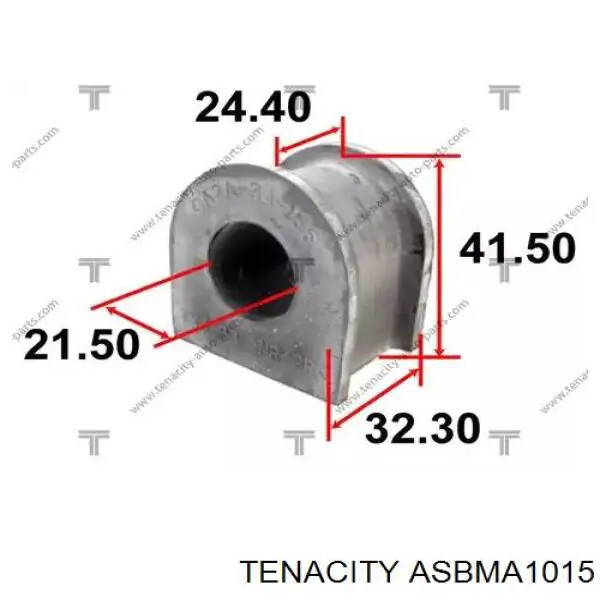 Buje de barra estabilizadora delantera ASBMA1015 Tenacity