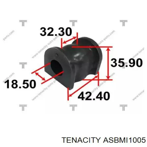 ASBMI1005 Tenacity casquillo de barra estabilizadora delantera
