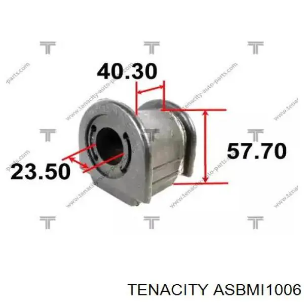 ASBMI1006 Tenacity casquillo de barra estabilizadora delantera