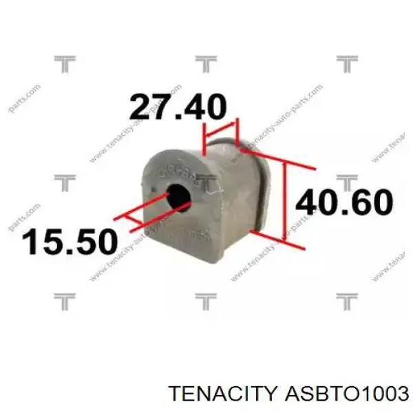 ASBTO1003 Tenacity casquillo de barra estabilizadora delantera