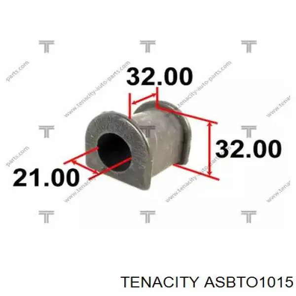 ASBTO1015 Tenacity casquillo de barra estabilizadora trasera