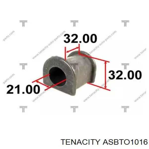 ASBTO1016 Tenacity casquillo de barra estabilizadora trasera