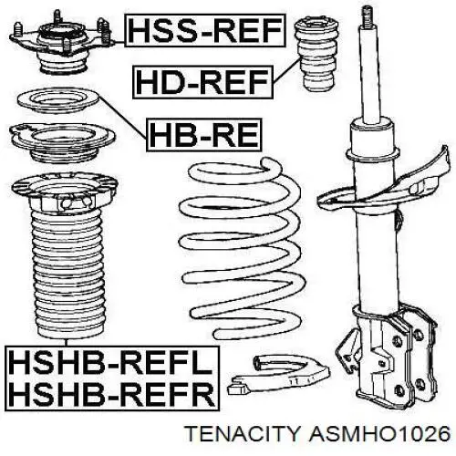 ASMHO1026 Tenacity soporte amortiguador delantero