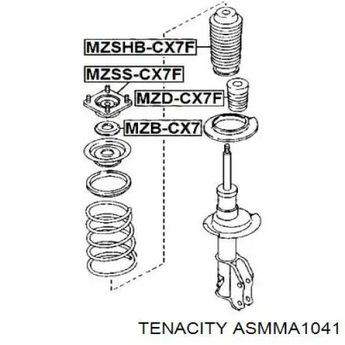 ASMMA1041 Tenacity soporte amortiguador delantero
