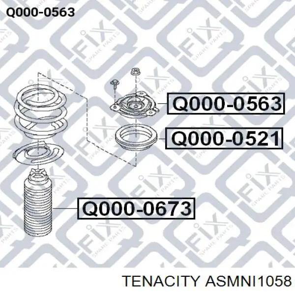 ASMNI1058 Tenacity soporte amortiguador delantero