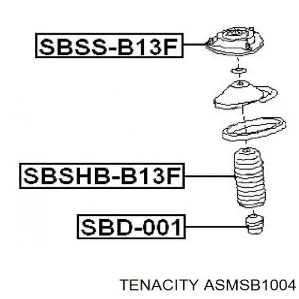 Soporte del amortiguador delantero ASMSB1004 Tenacity