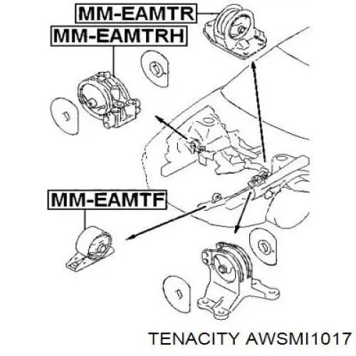 AWSMI1017 Tenacity soporte motor delantero