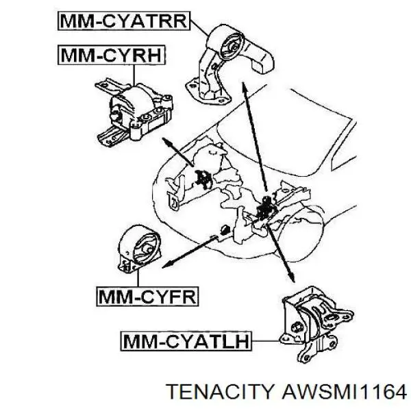 AWSMI1164 Tenacity soporte motor delantero