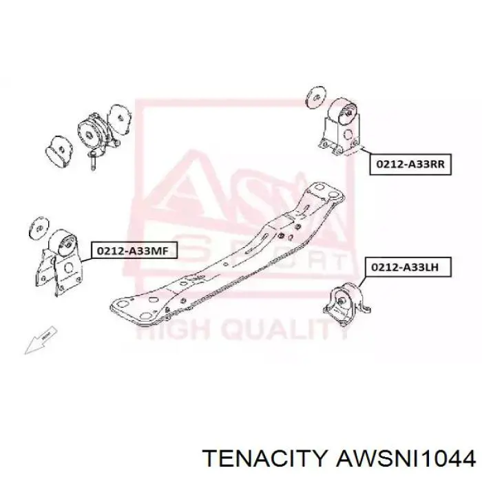 S2227024 Polcar soporte de motor trasero