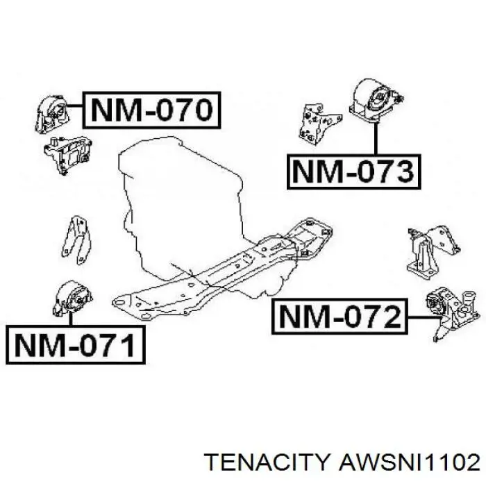 AWSNI1102 Asia360 soporte motor izquierdo