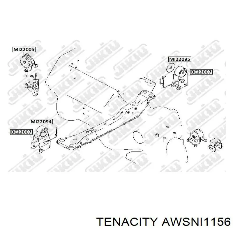 AWSNI1156 Tenacity soporte motor delantero