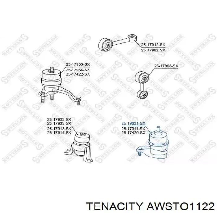 AWSTO1122 Tenacity soporte motor izquierdo