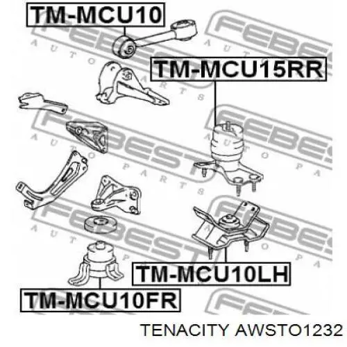 AWSTO1232 Tenacity soporte, motor, derecho superior