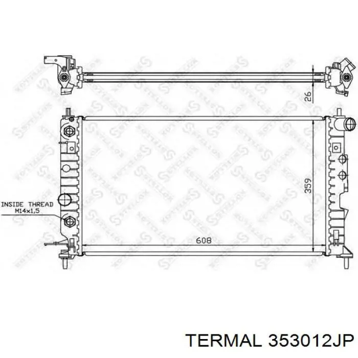 353012JP Termal radiador refrigeración del motor