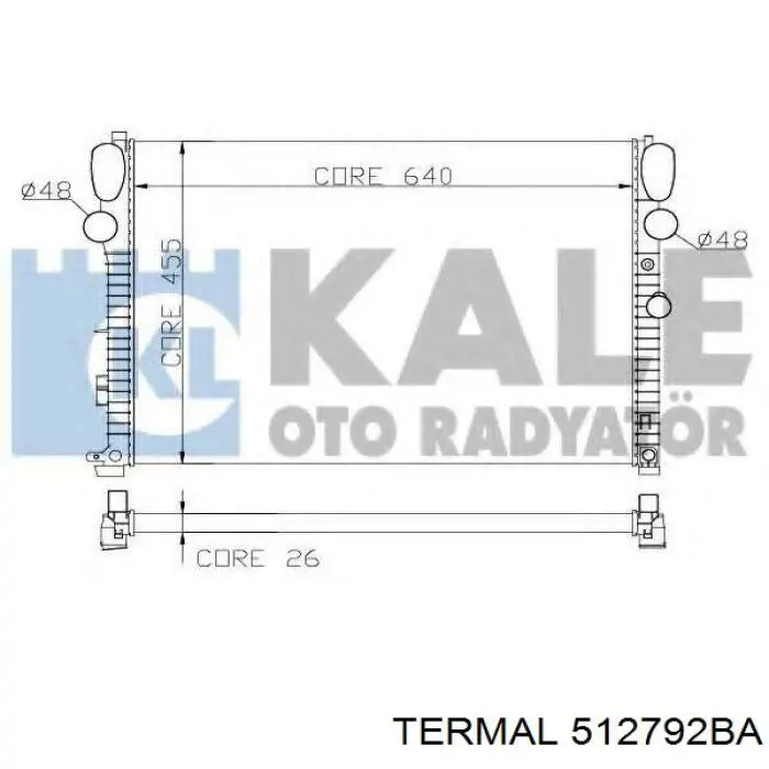 512792BA Termal radiador refrigeración del motor