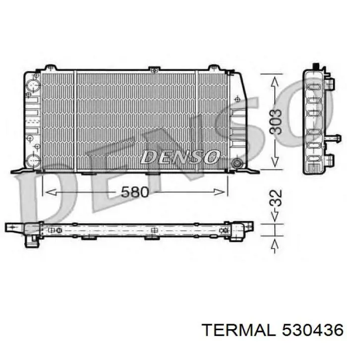 530436 Termal radiador refrigeración del motor