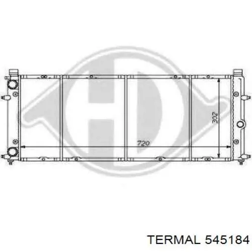 545184 Termal radiador refrigeración del motor