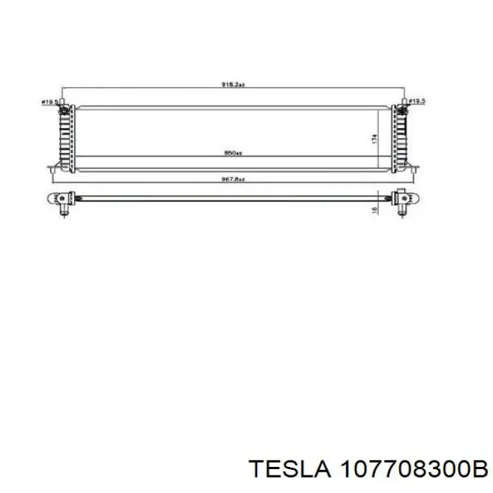 Radiador de aire acondicionado Tesla Model 3 (5YJ3)