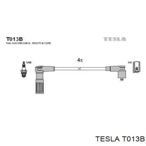 Juego de cables de bujias Tesla T013B precio, desde 53,31 EUR