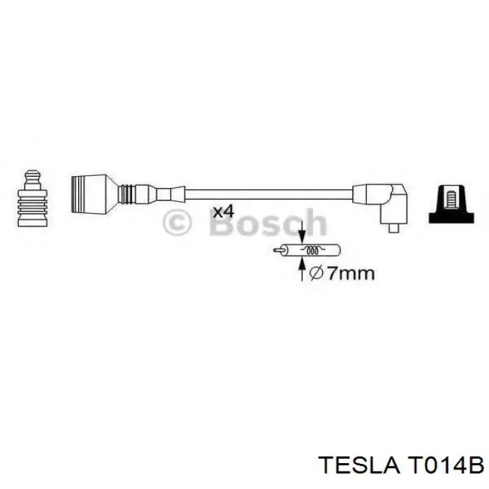 T014B Tesla juego de cables de encendido