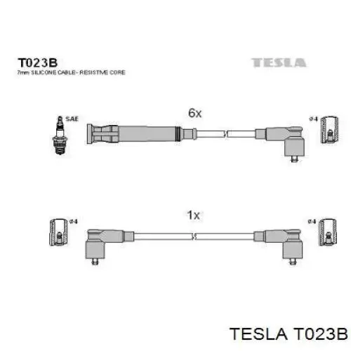 T023B Tesla juego de cables de encendido