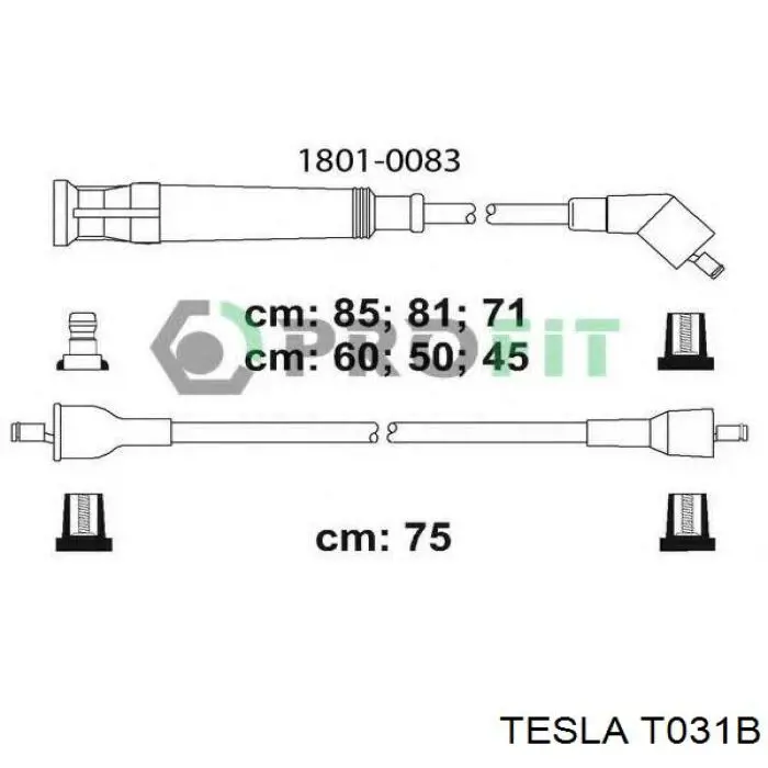 Juego de cables de bujias Tesla T031B precio, desde 82,87 EUR