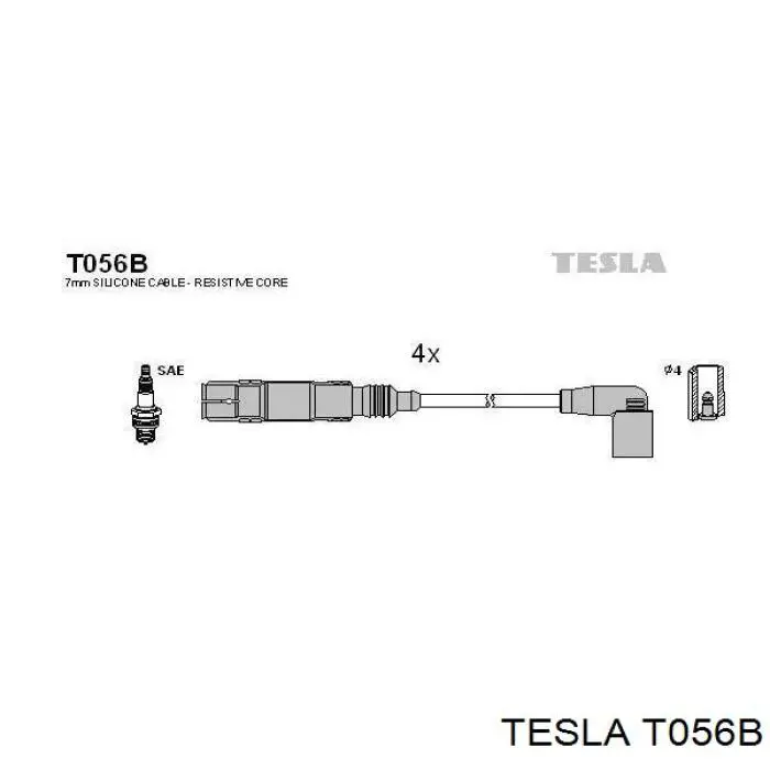 Juego de cables de bujias Tesla T056B precio, desde 43,58 EUR