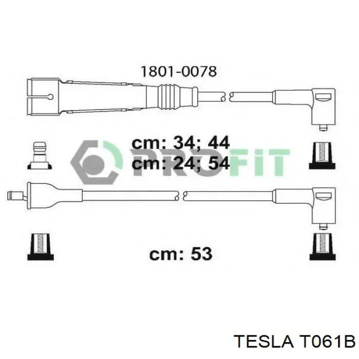 T061B Tesla juego de cables de encendido