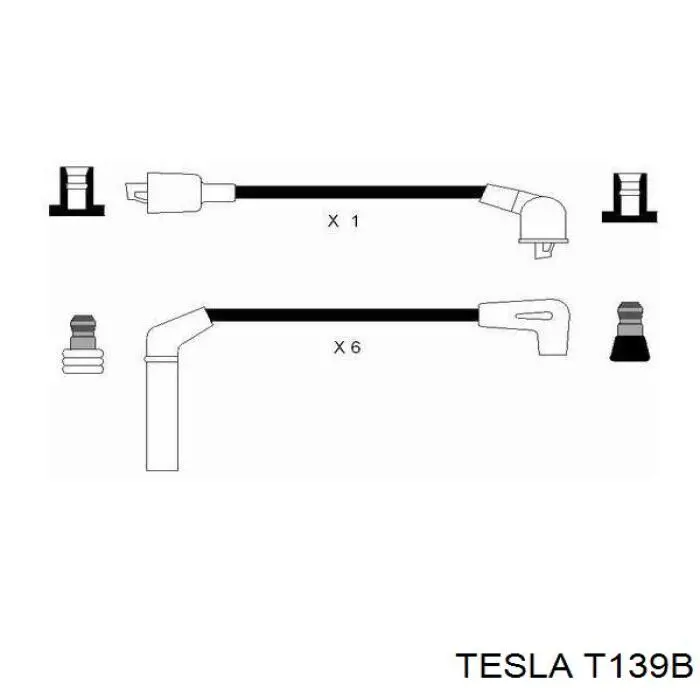 T139B Tesla juego de cables de encendido