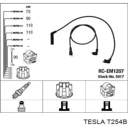 T254B Tesla cables de bujías