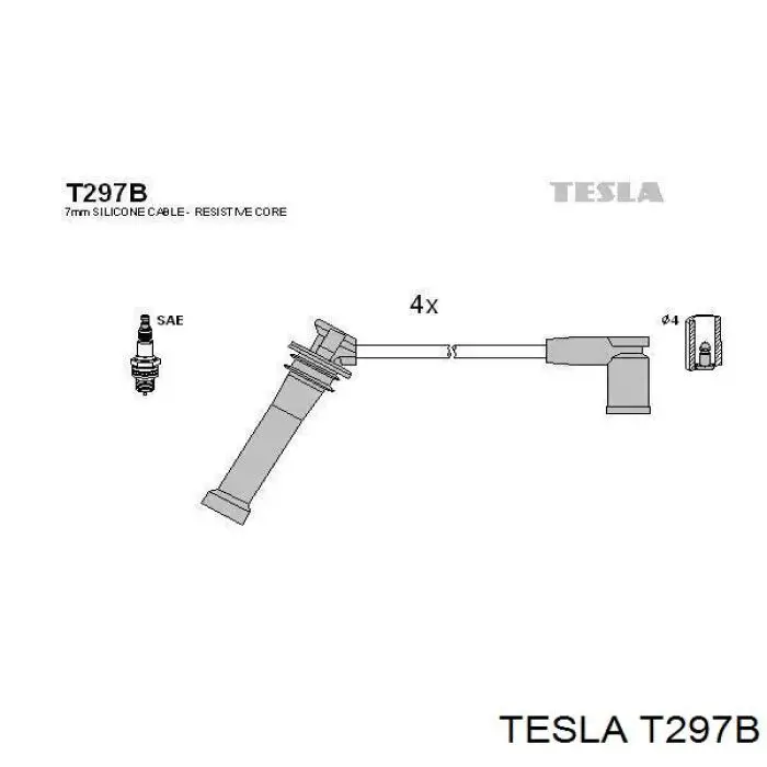 Juego de cables de bujias Tesla T297B precio, desde 23,31 EUR