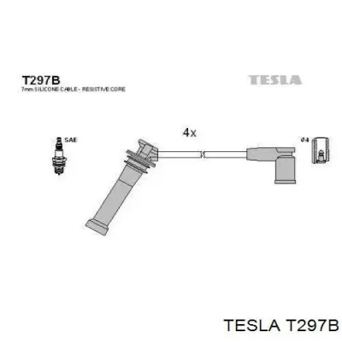 T297B Tesla cables de bujías