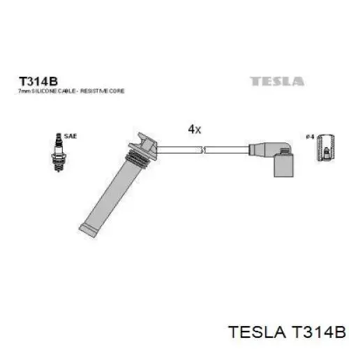 Juego de cables de bujias Tesla T314B precio, desde 16,26 EUR